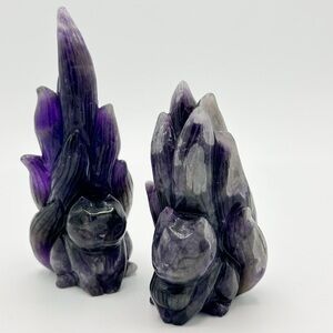 Hand Carved Amethyst Poke’man Nine Tails (Eevee)​